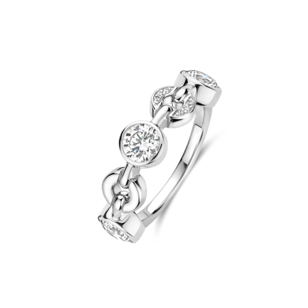 TI SENTO Cubic Zirconia Chain Ring
