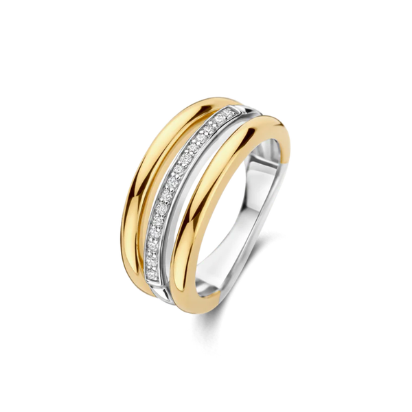 TI SENTO Triple Band Cubic Zirconia Ring