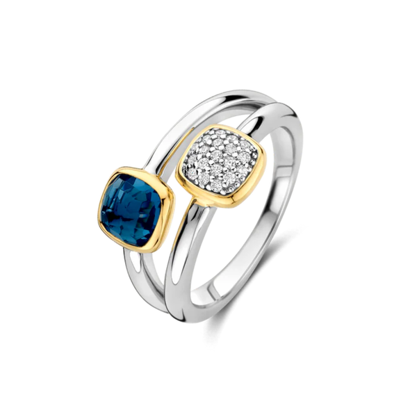 TI SENTO Gemstone & Cubic Zirconia Cluster Ring