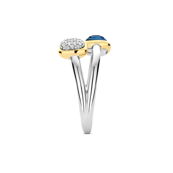 TI SENTO Gemstone & Cubic Zirconia Cluster Ring