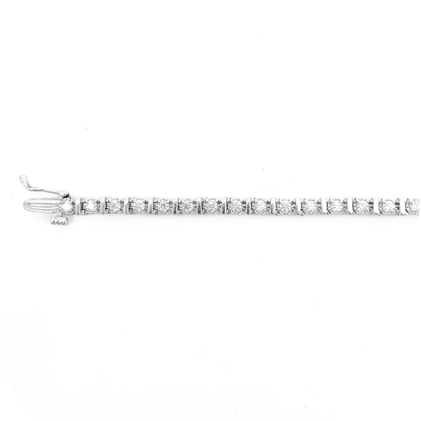 10K White Gold 1.50ctw Diamond Tennis Bracelet