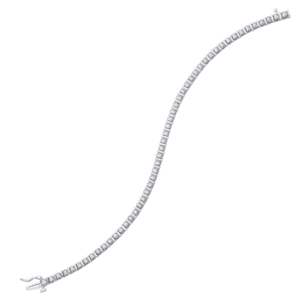 10K White Gold 1.50ctw Diamond Tennis Bracelet