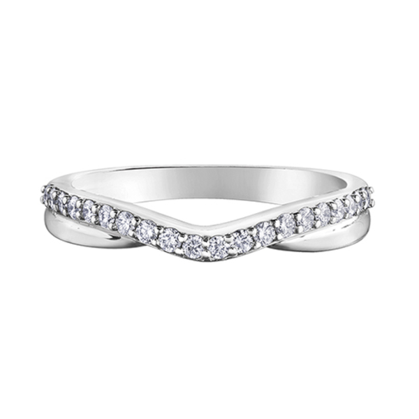 14K White Gold .25ctw Diamond Band