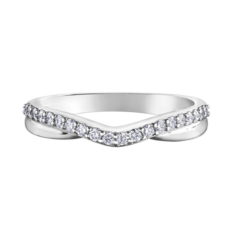 14K White Gold .25ctw Diamond Band