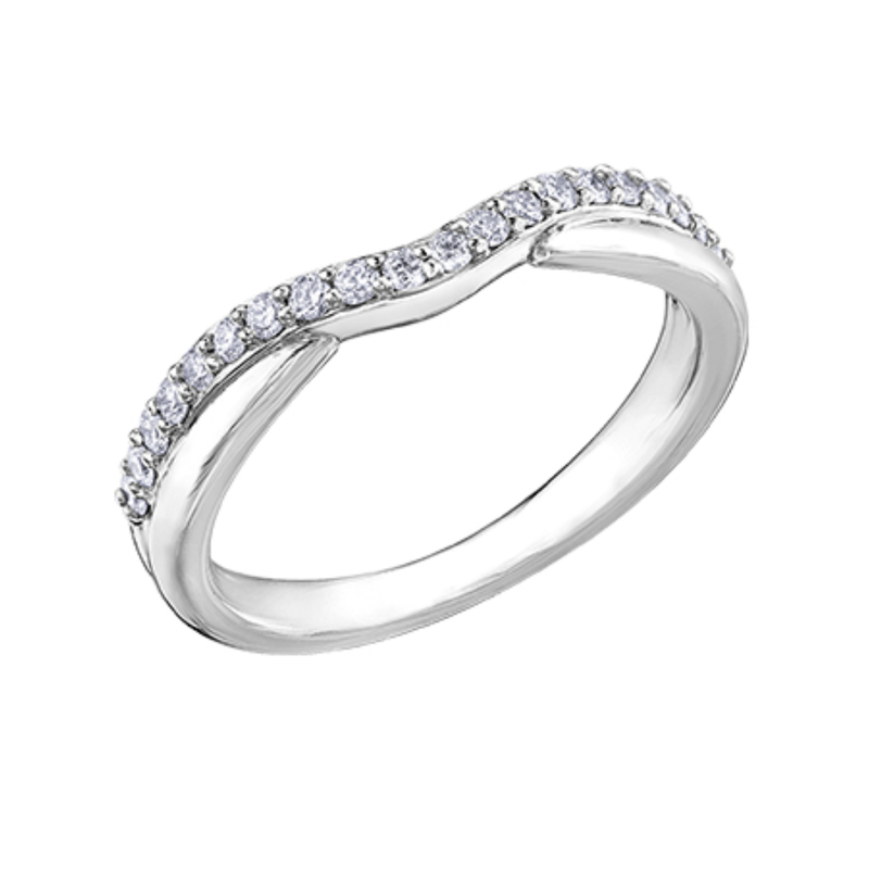 14K White Gold .25ctw Diamond Band