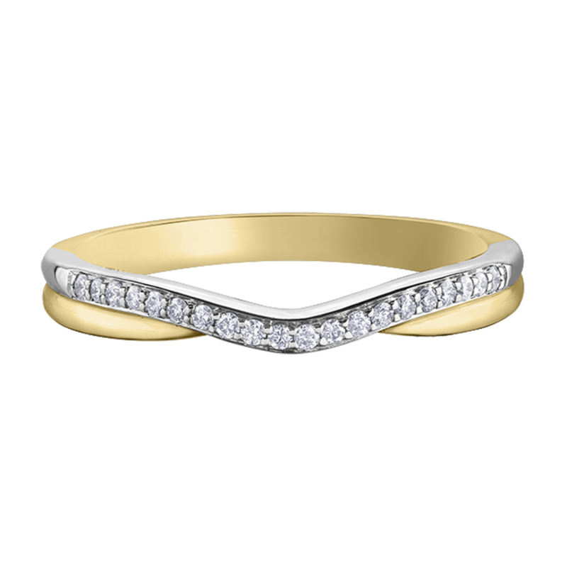 10K Yellow Gold .10ctw Diamond Universal Band