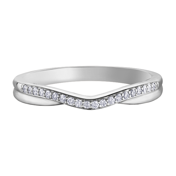 10K White Gold .10ctw Diamond Band