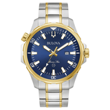 Bulova Marine Star Two-Tone Watch w Navy Dial