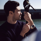 Bulova Marine Star Two-Tone Watch w Navy Dial