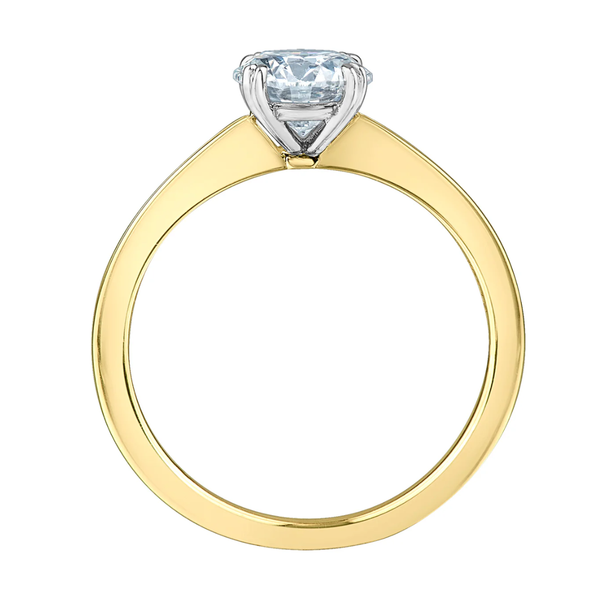 14K Yellow & White Gold 2.08ct Pear Lab Grown Diamond Solitaire Ring