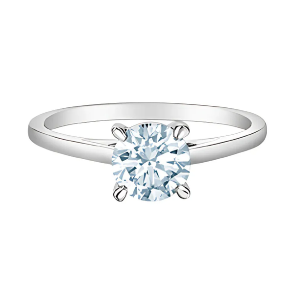 14K White Gold 1.50ct Lab Grown Diamond Solitaire Ring