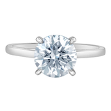 14K White Gold 2.03ct Lab Grown Diamond Solitaire Ring