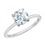 14K White Gold 2.06ct Lab Grown Diamond Solitaire Ring