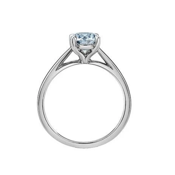 14K White Gold 1.51ct Pear Lab Diamond Solitaire Ring