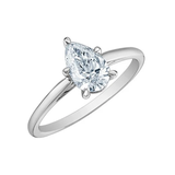 14K White Gold 1.51ct Pear Lab Diamond Solitaire Ring