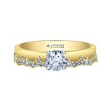 14K Yellow & White Gold .788ctw Canadian Diamond 'Tides of Love' Ring