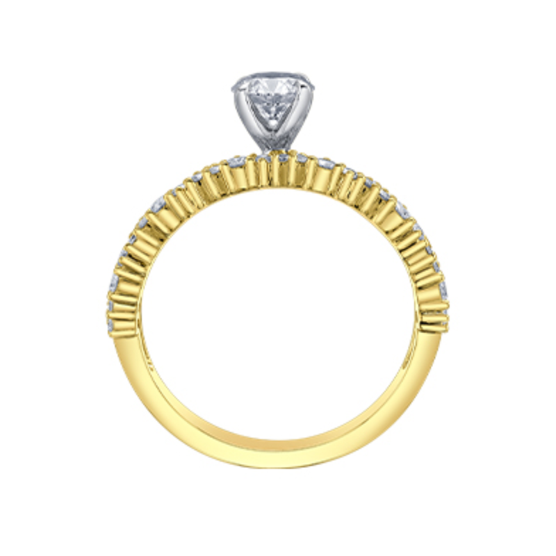 14K Yellow & White Gold .788ctw Canadian Diamond 'Tides of Love' Ring