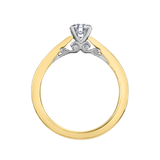 18KPD Yellow & White Gold .552ctw Canadian Diamond Ring w Underhead Detail