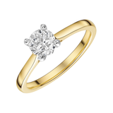 10K Yellow & White Gold .73ct Canadian Diamond Solitaire Ring