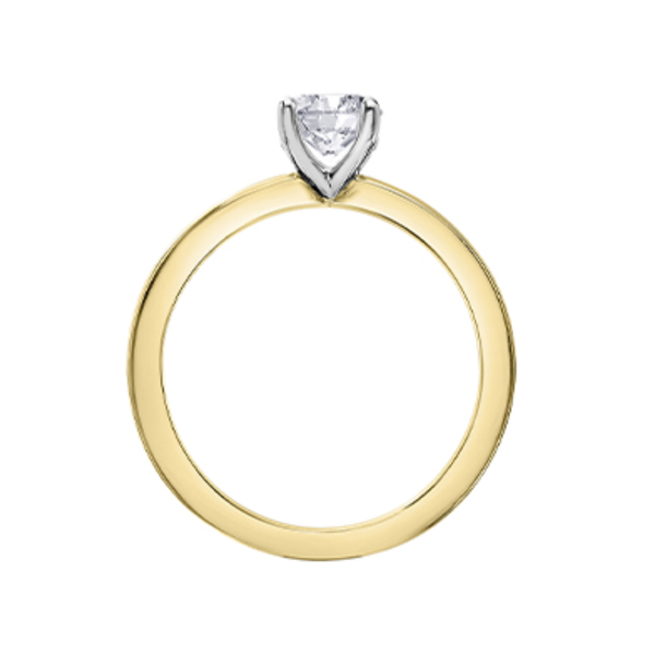 10K Yellow & White Gold .73ct Canadian Diamond Solitaire Ring