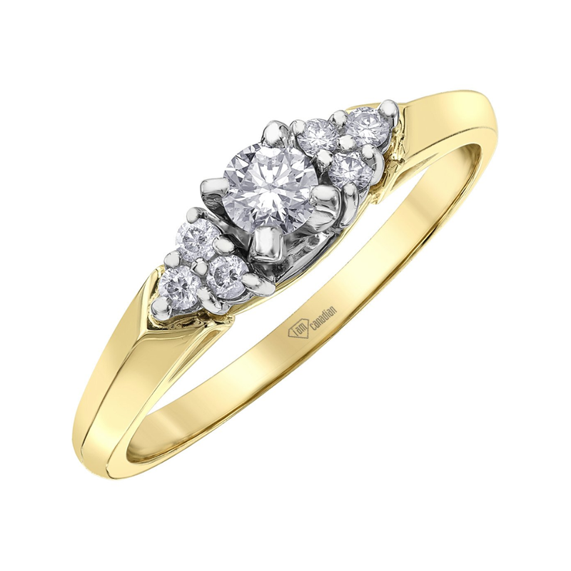 10K Yellow Gold .254ctw Canadian Diamond Multistone Ring