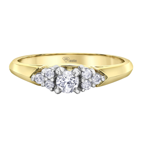 10K Yellow Gold .254ctw Canadian Diamond Multistone Ring