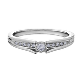 10K White Gold .10ctw Diamond Illuminaire Ring