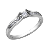10K White Gold .10ctw Diamond Illuminaire Ring