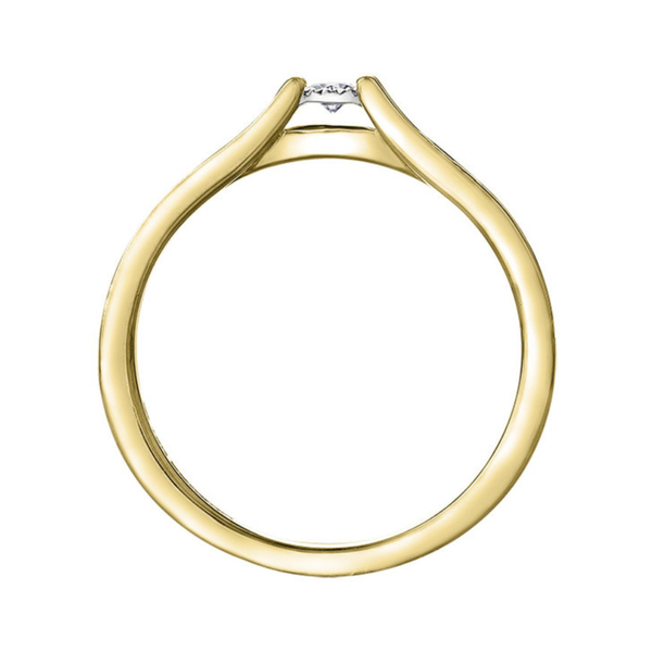 10K Yellow & White Gold .10ctw Diamond Illuminaire Ring