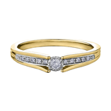 10K Yellow & White Gold .10ctw Diamond Illuminaire Ring