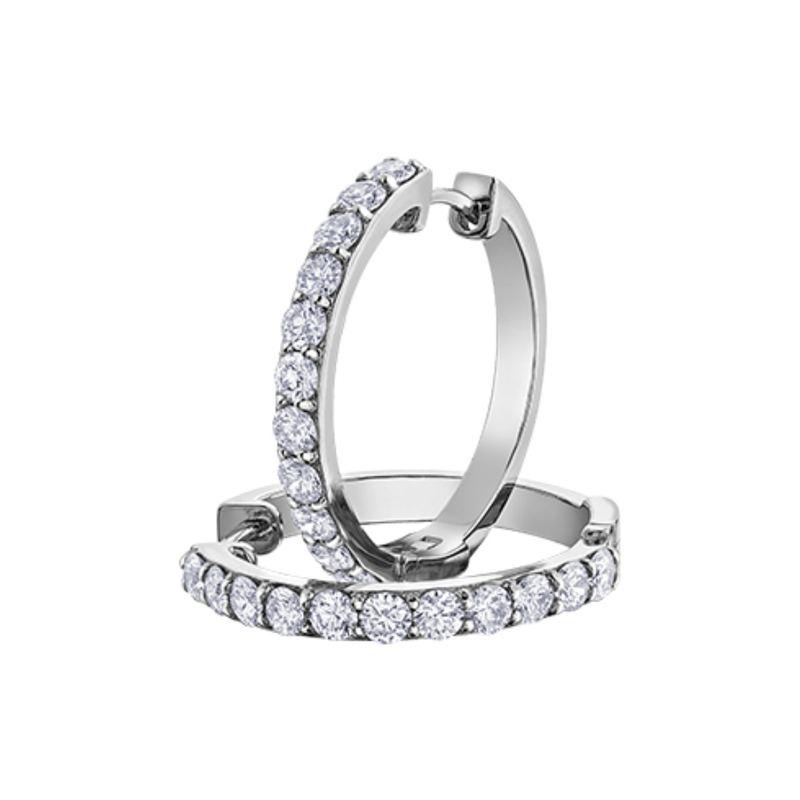 10K Yellow Gold 1.50ctw Diamond Envy Hoops