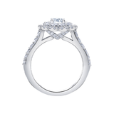 14K White Gold 1.79ctw Canadian Diamond Multistone Floral Ring
