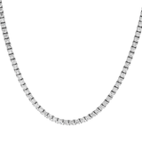 14K White Gold 7.0ctw Diamond Tennis Necklace