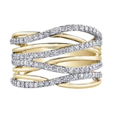 10K Yellow & White Gold 1.00ctw Diamond Envy Ring