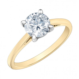 14K Yellow Gold 1.06ct Round Lab Diamond Solitaire Ring