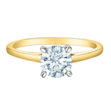 14K Yellow Gold 1.06ct Round Lab Diamond Solitaire Ring