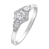 14K White Gold .491ctw Canadian Diamond Ring