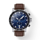 Tissot Supersport Watch w Leather Strap & Navy Dial