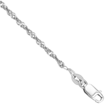 10K White Gold 22" Singapore Chain