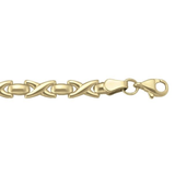 10K Yellow Gold XO Link Bracelet