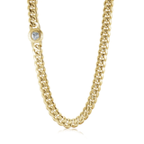 Italgem Stainless Steel Gold Plated 12mm Curb 22" Chain with Medusa Clasp