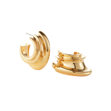Jenny Bird Leona Hoops in High Polish Gold