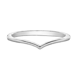 10K White Gold Chevron Chi Chi Ring