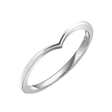 10K White Gold Chevron Chi Chi Ring