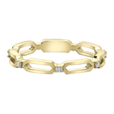 10K Yellow Gold .05ctw Diamond Chain Link Chi Chi Band