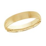 10K Yellow Gold 4mm Size 7 Classic Finish Wedding Band
