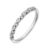 10K White Gold .12ctw Diamond Stackable Chi Chi Band