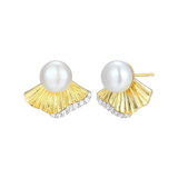 Elle "Breeze" Gold Plated Cubic Zirconia Stud
