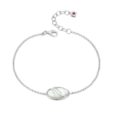 Elle "Twist" White Oval Mother of Pearl Bracelet