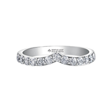 18K White Gold .301ctw Canadian Diamond "V" Shape Band